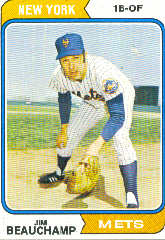 1974 Topps Baseball Cards      424     Jim Beauchamp